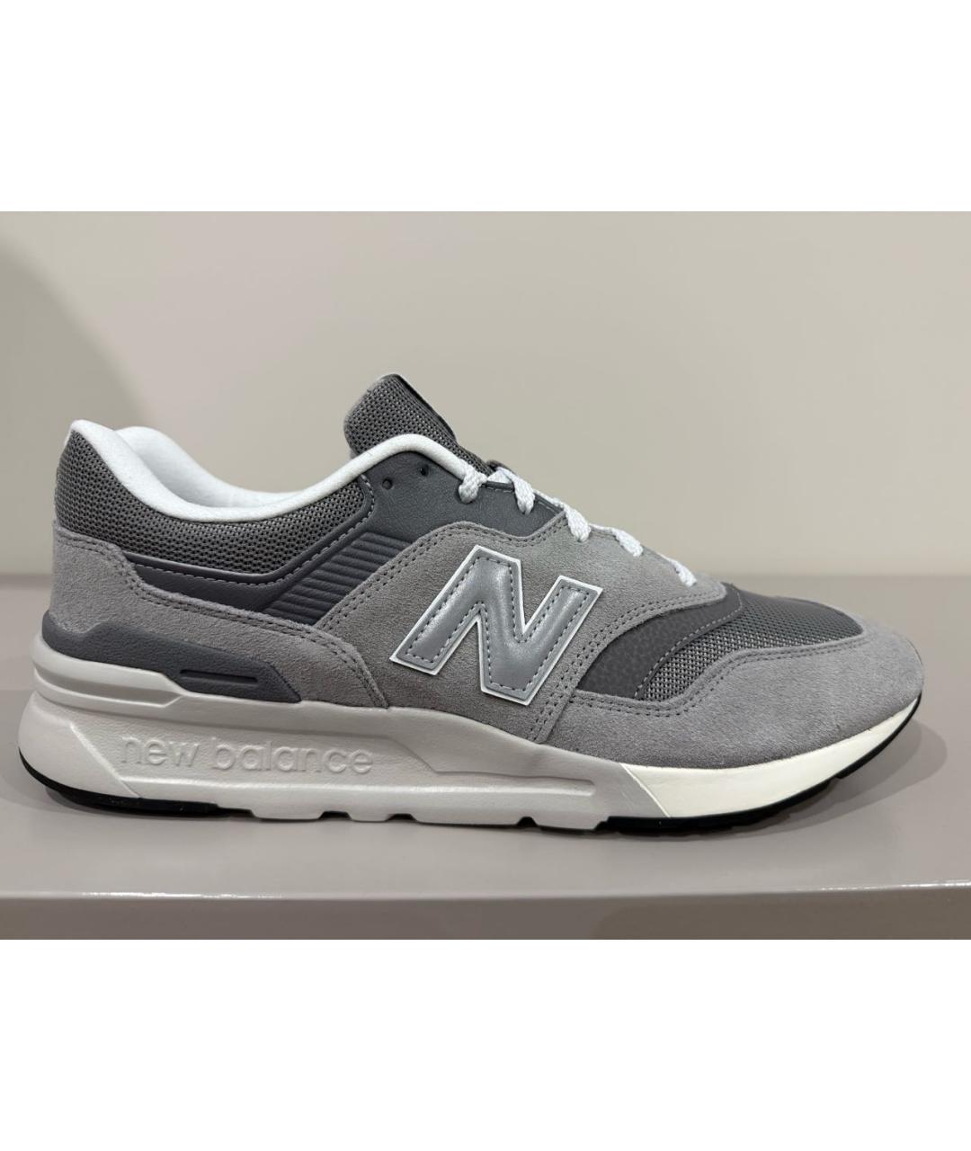 NEW BALANCE Серые замшевые низкие кроссовки / кеды, фото 5