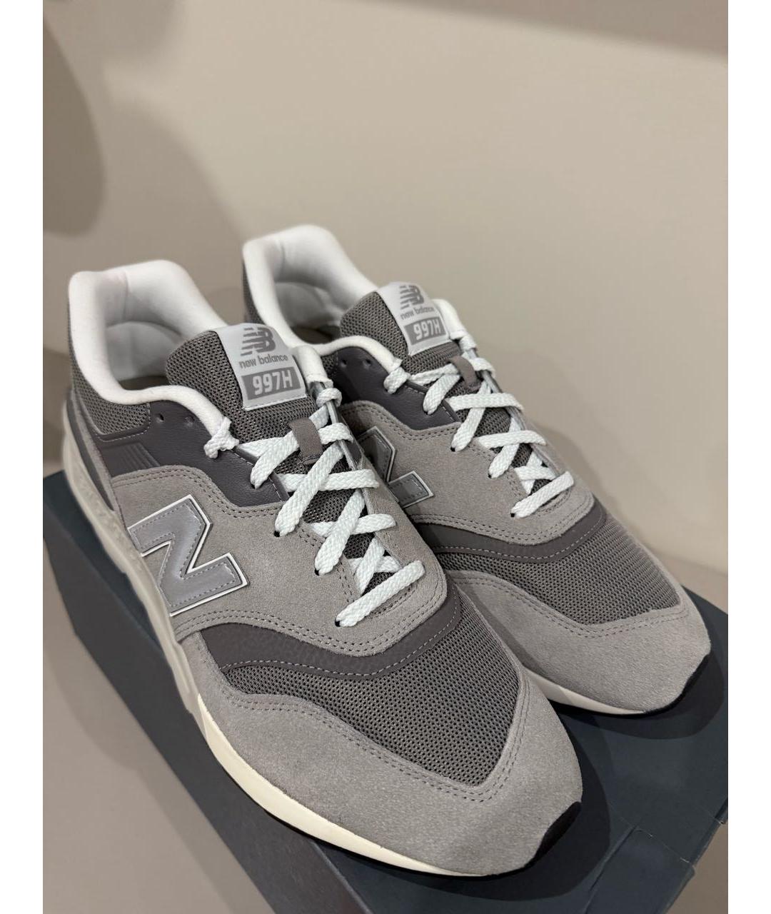 NEW BALANCE Серые замшевые низкие кроссовки / кеды, фото 3