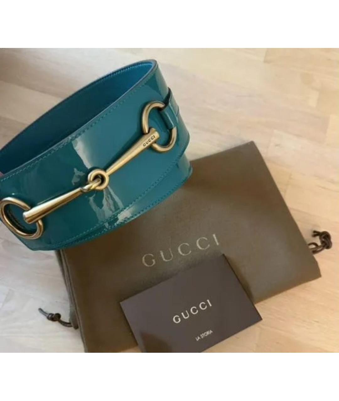 GUCCI Ремень из лакированной кожи, фото 3