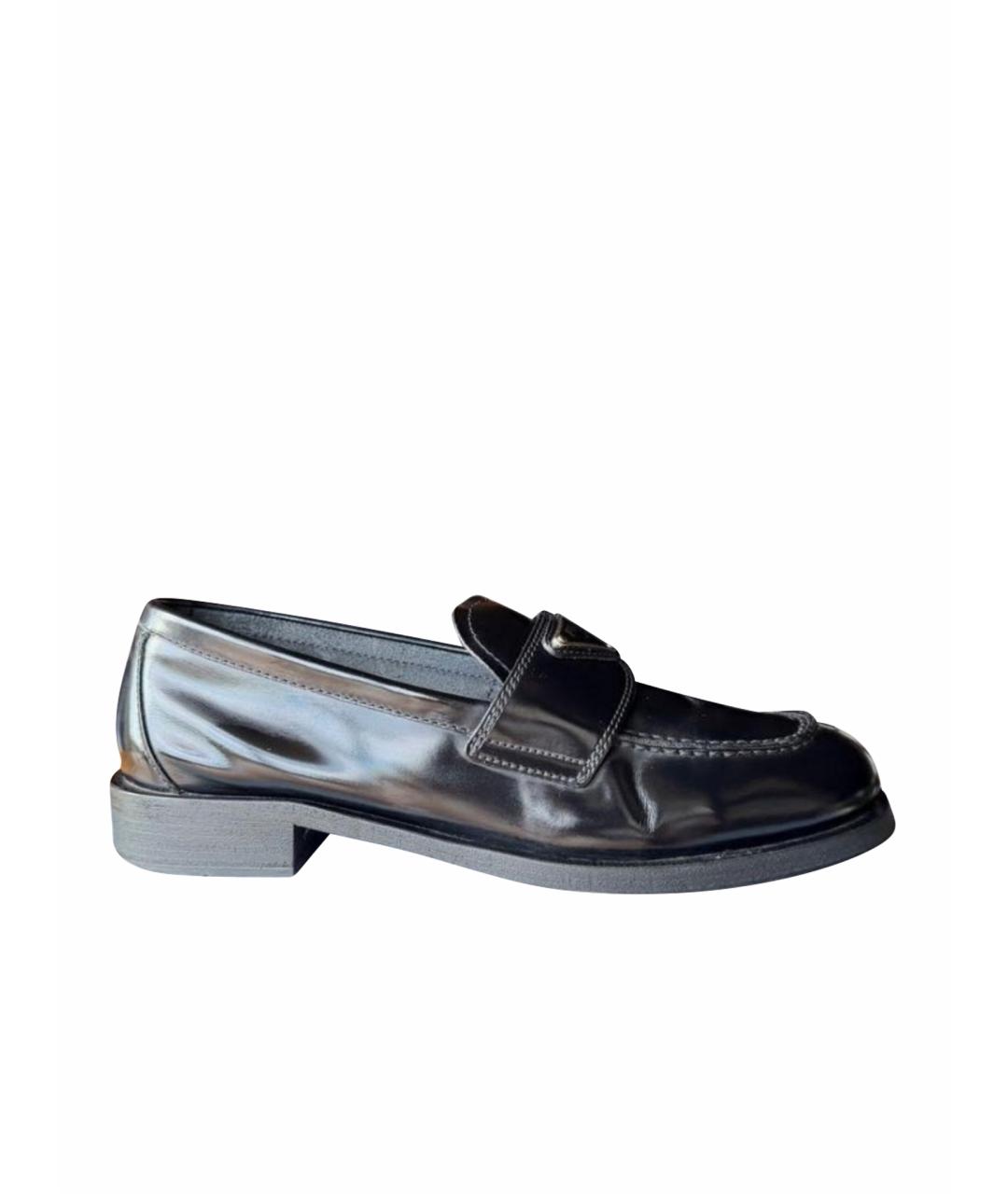 PRADA Черные кожаные лоферы, фото 9