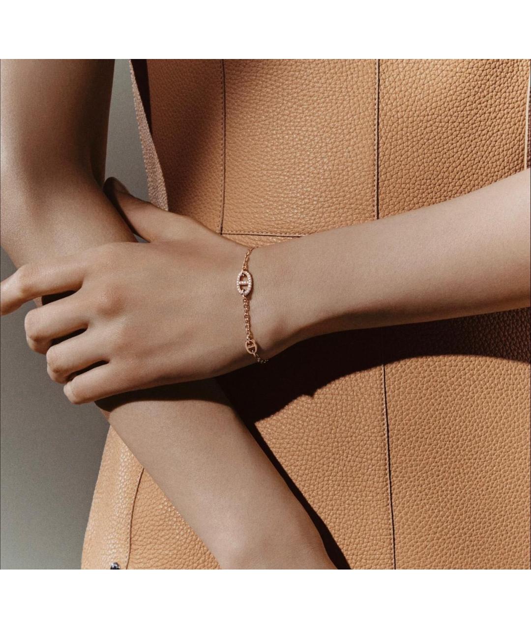 HERMES Золотой браслет из розового золота, фото 3