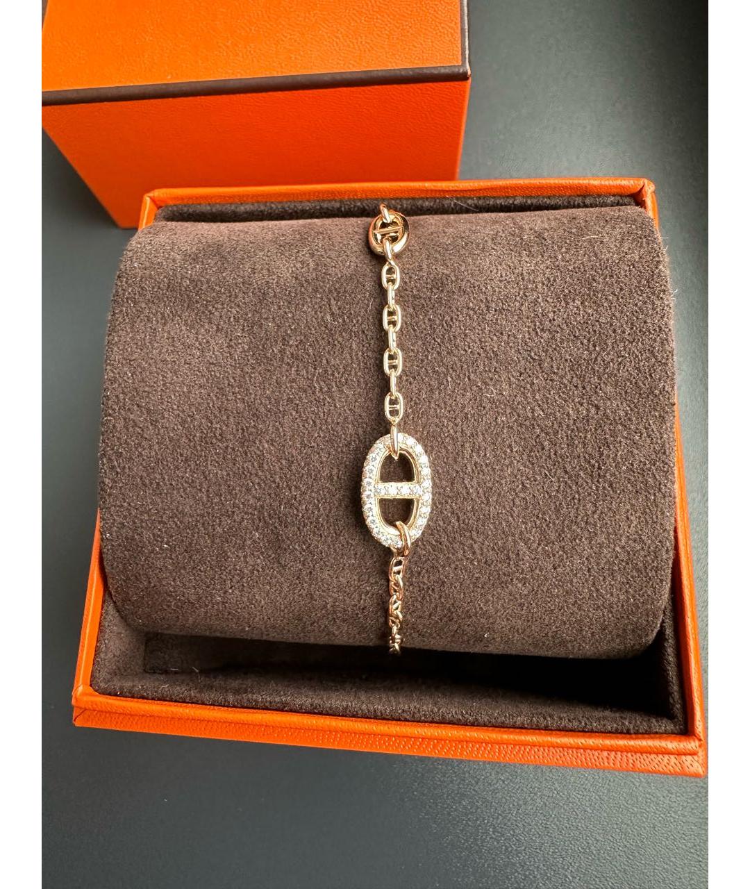HERMES Золотой браслет из розового золота, фото 4