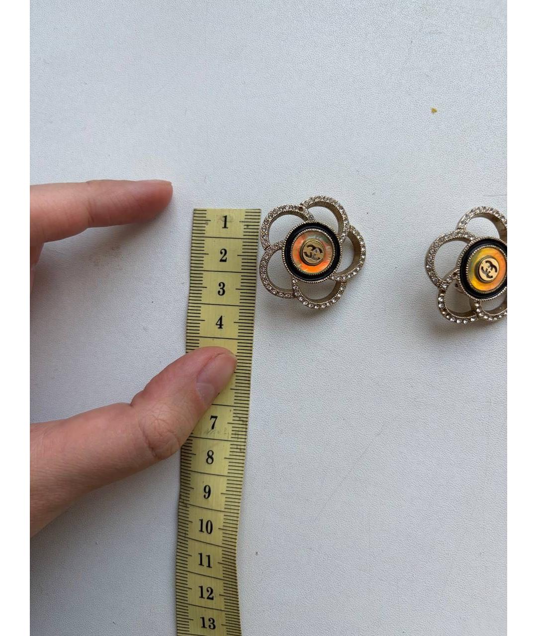 CHANEL Черные клипсы, фото 3