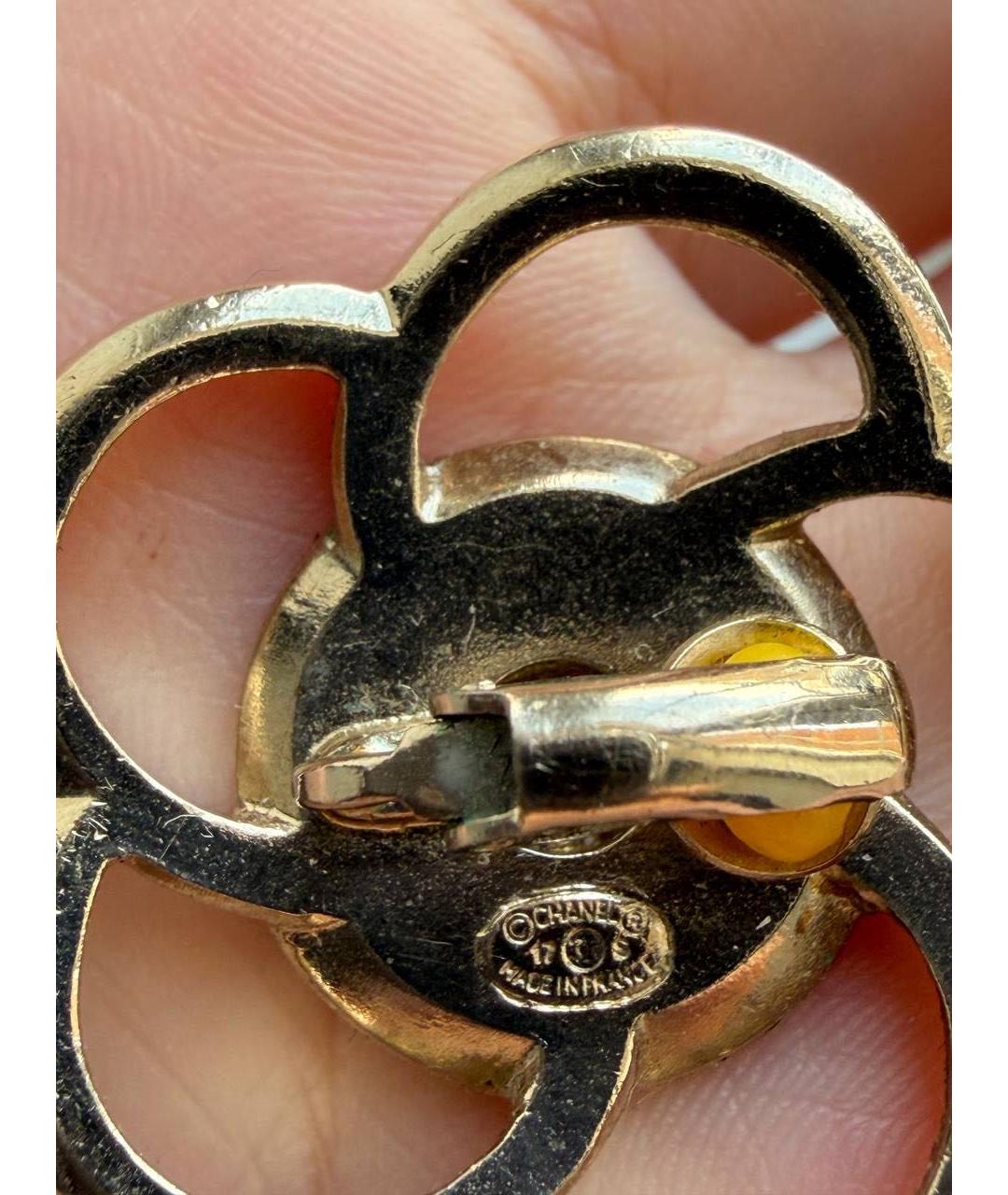 CHANEL Черные клипсы, фото 6