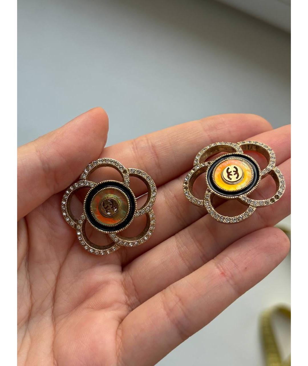 CHANEL Черные клипсы, фото 8