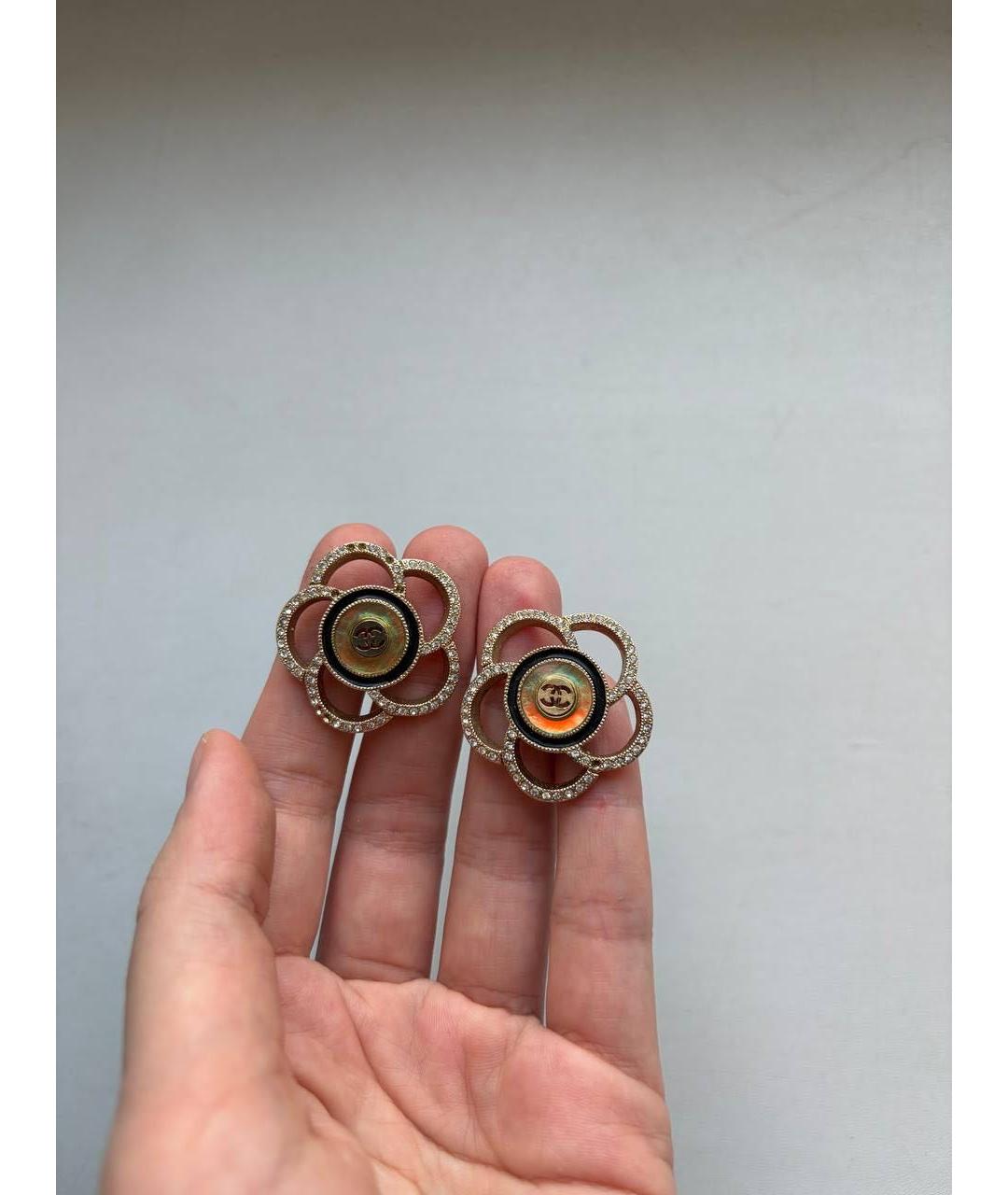 CHANEL Черные клипсы, фото 9