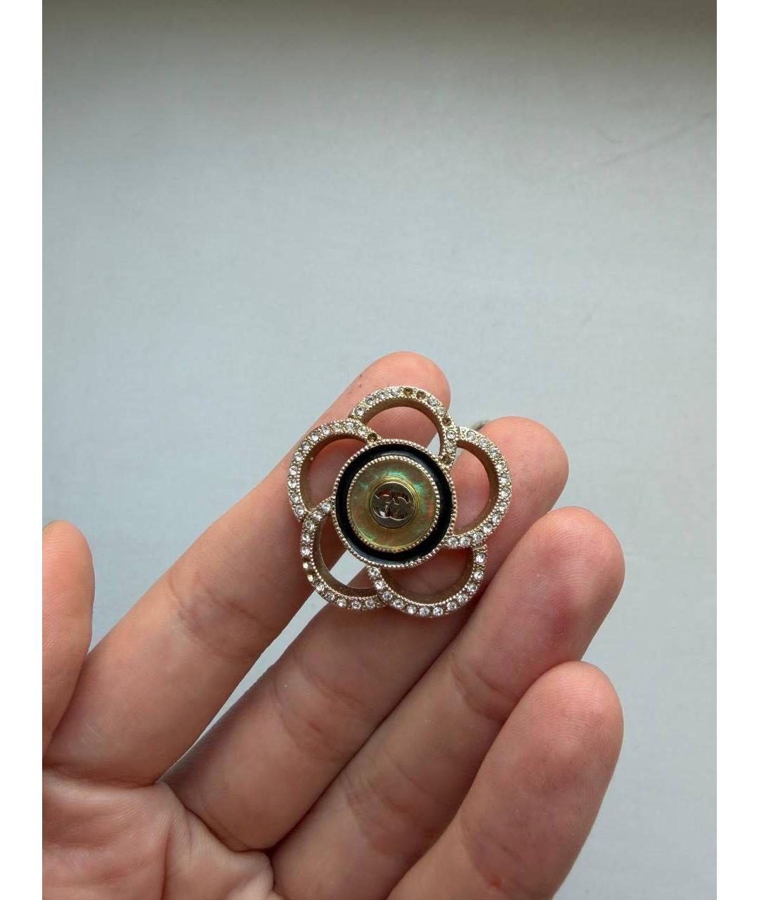 CHANEL Черные клипсы, фото 7