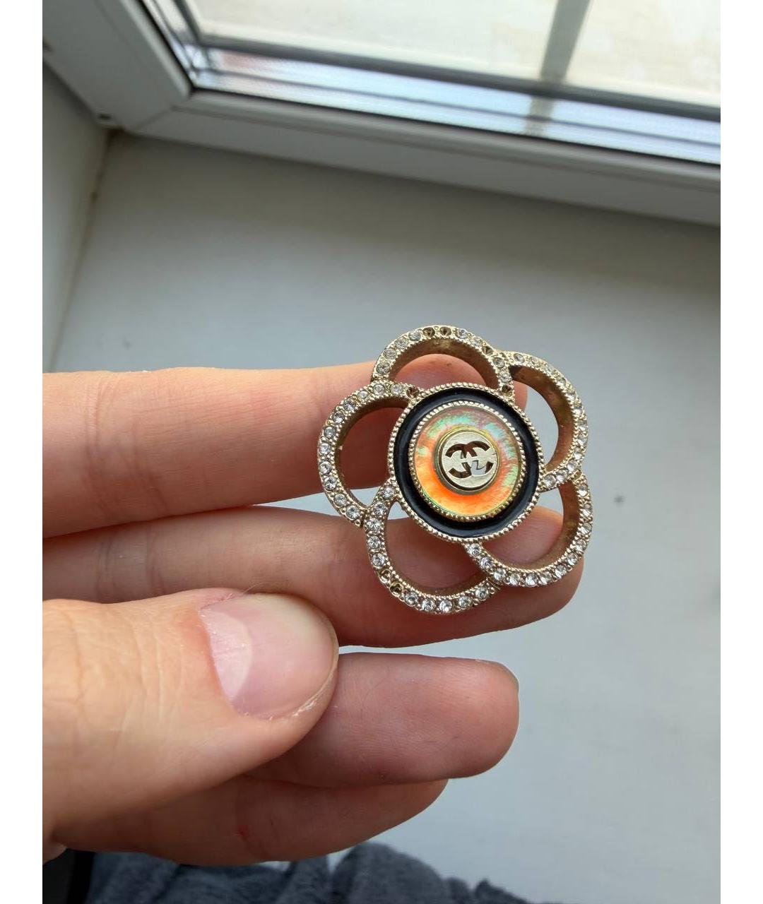 CHANEL Черные клипсы, фото 2