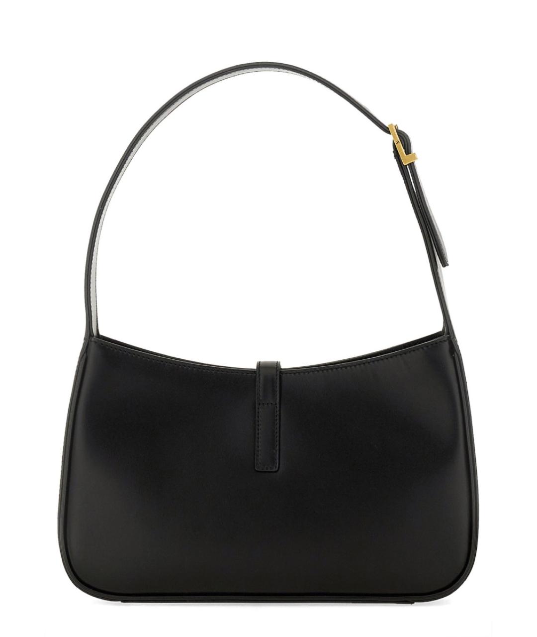 SAINT LAURENT Черная кожаная сумка через плечо, фото 2