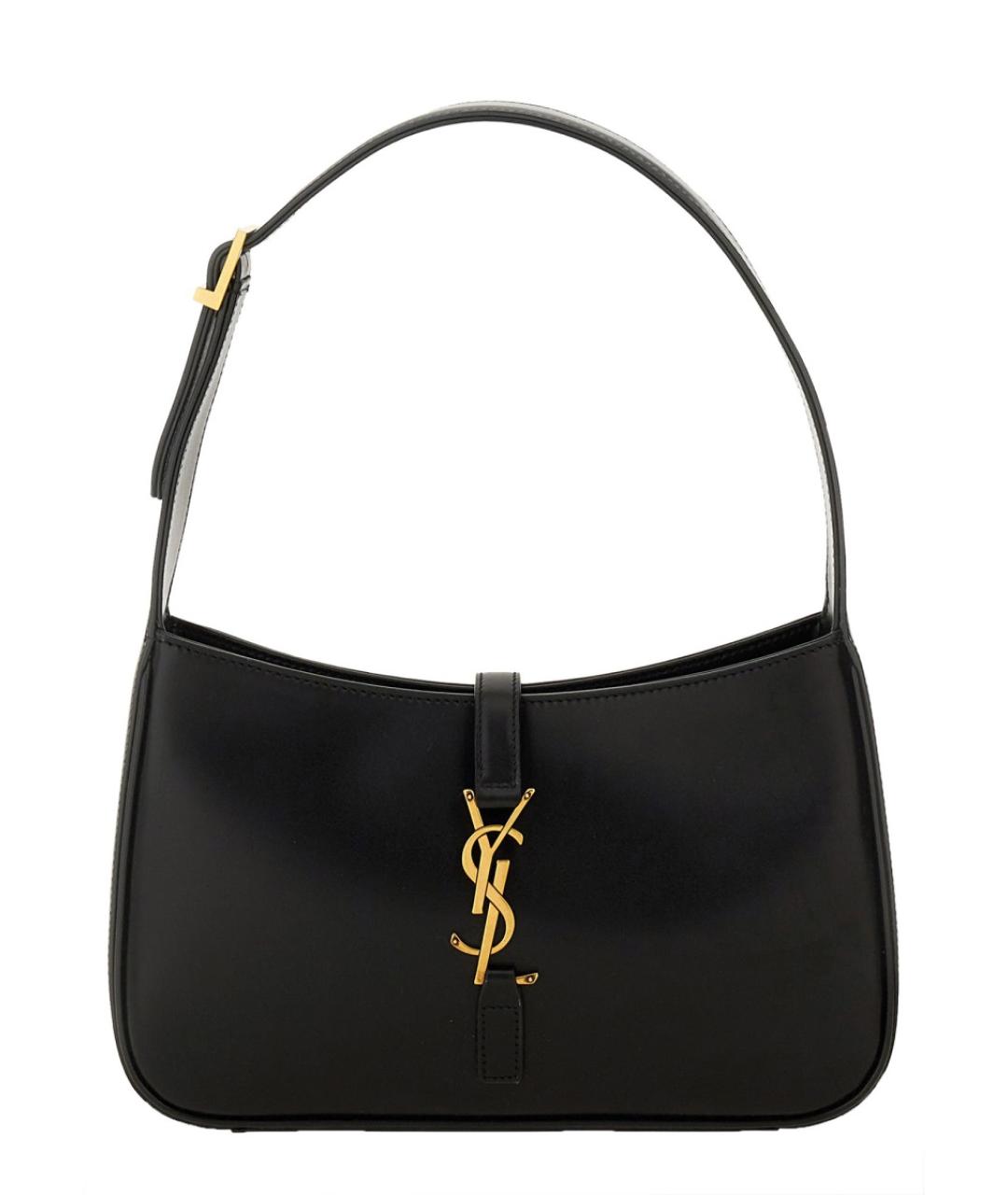 SAINT LAURENT Черная кожаная сумка через плечо, фото 1