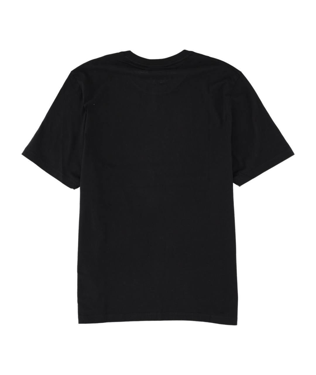 MAISON KITSUNE Черная хлопковая футболка, фото 2