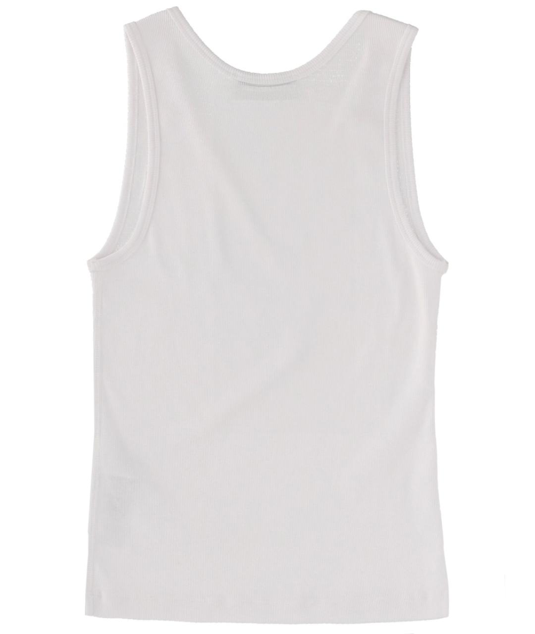 MAISON KITSUNE Белая хлопковая майка, фото 2