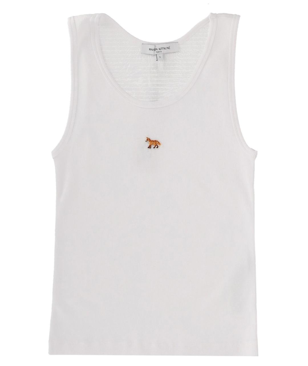 MAISON KITSUNE Белая хлопковая майка, фото 1