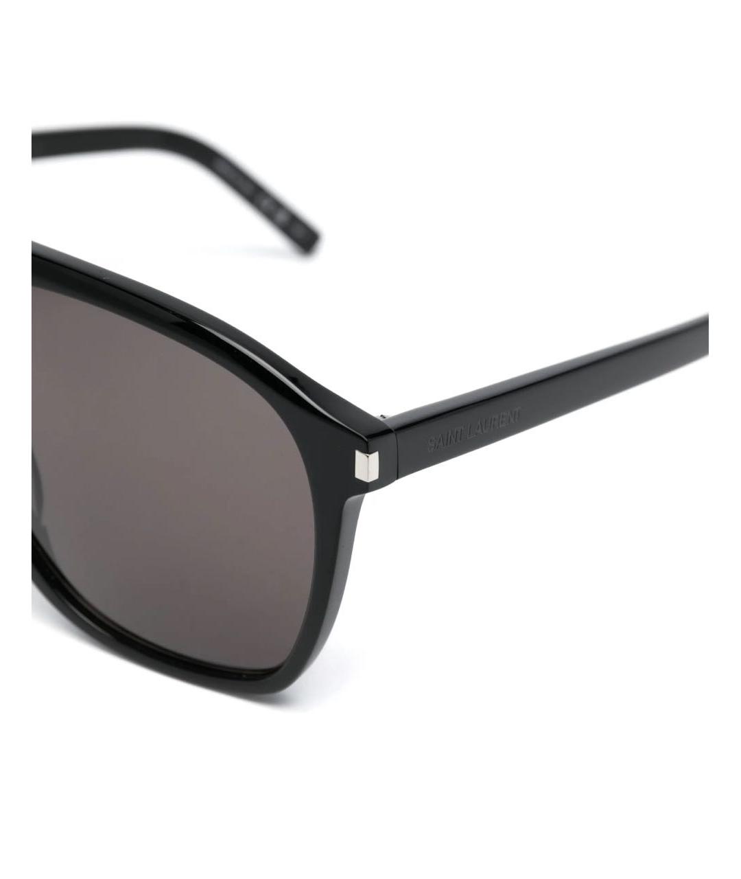 SAINT LAURENT Черные пластиковые солнцезащитные очки, фото 3