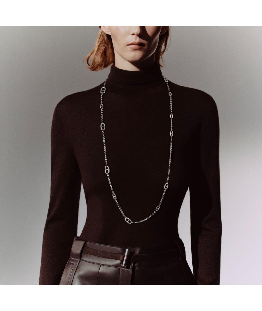 HERMES Серебряное серебряное колье, фото 4