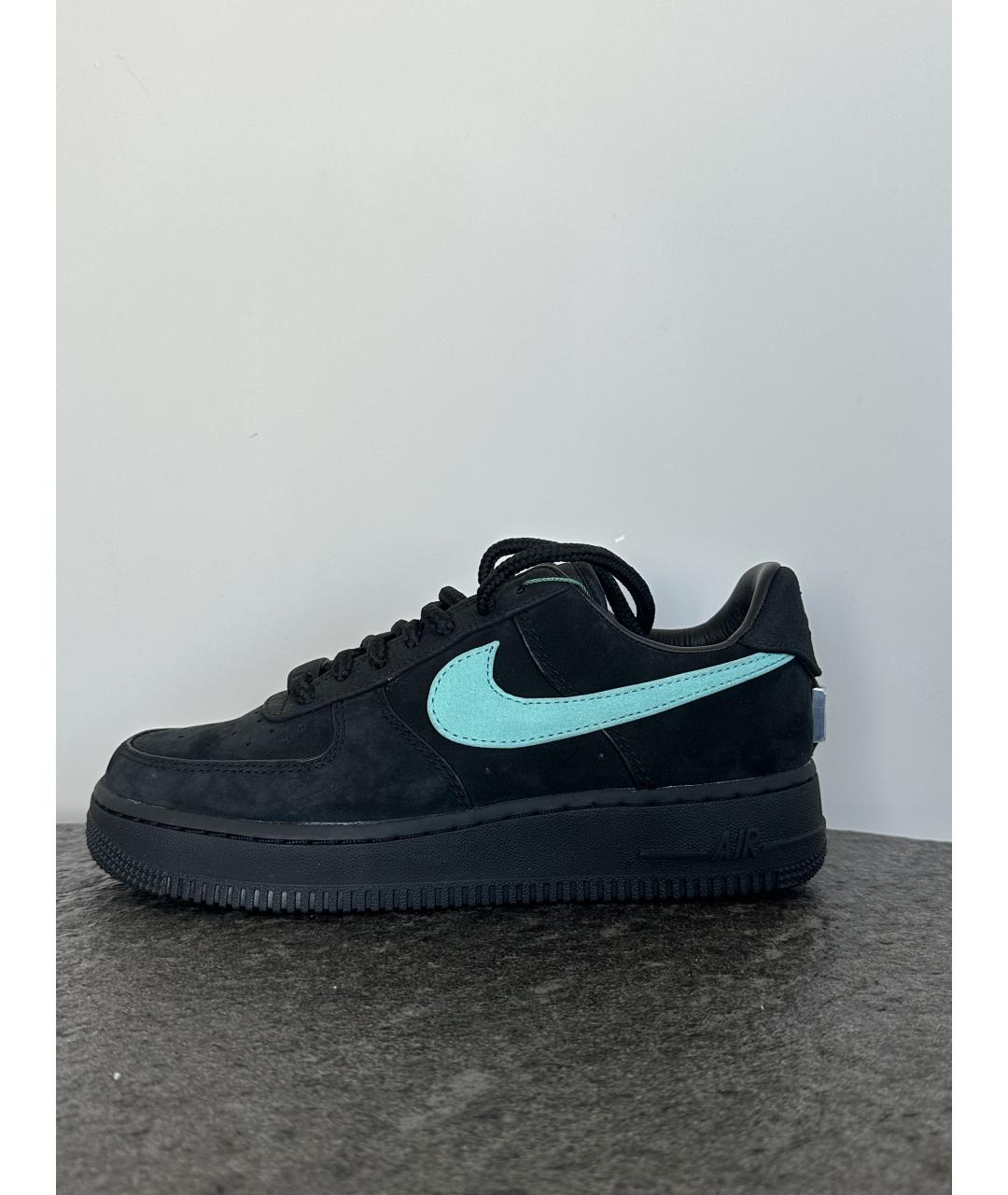 TIFFANY&CO Черные кожаные низкие кроссовки / кеды, фото 7