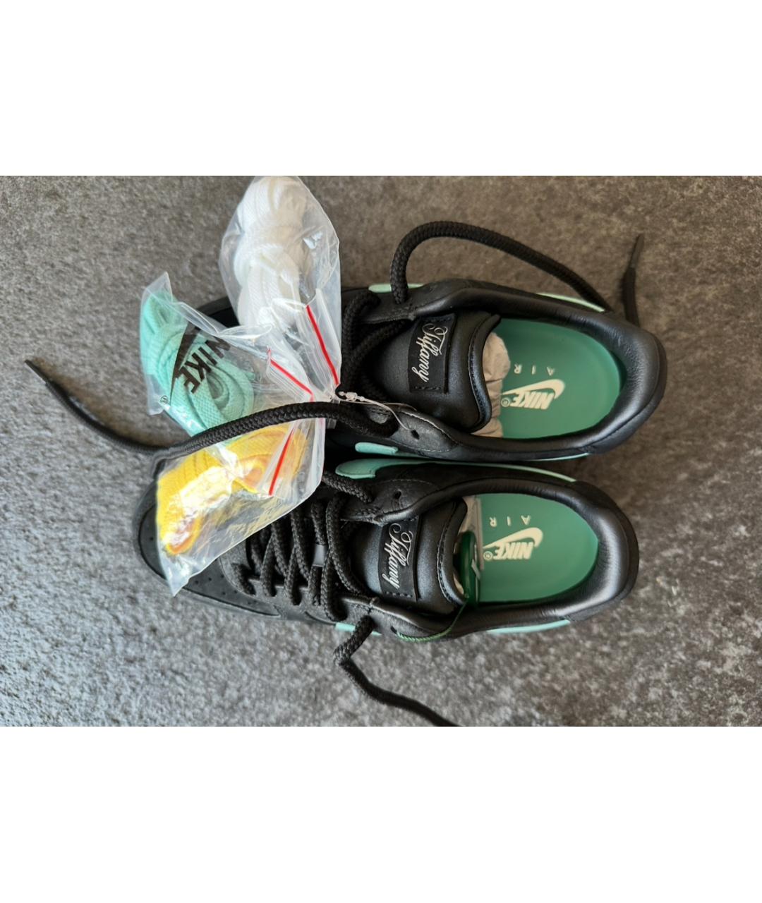 TIFFANY&CO Черные кожаные низкие кроссовки / кеды, фото 3