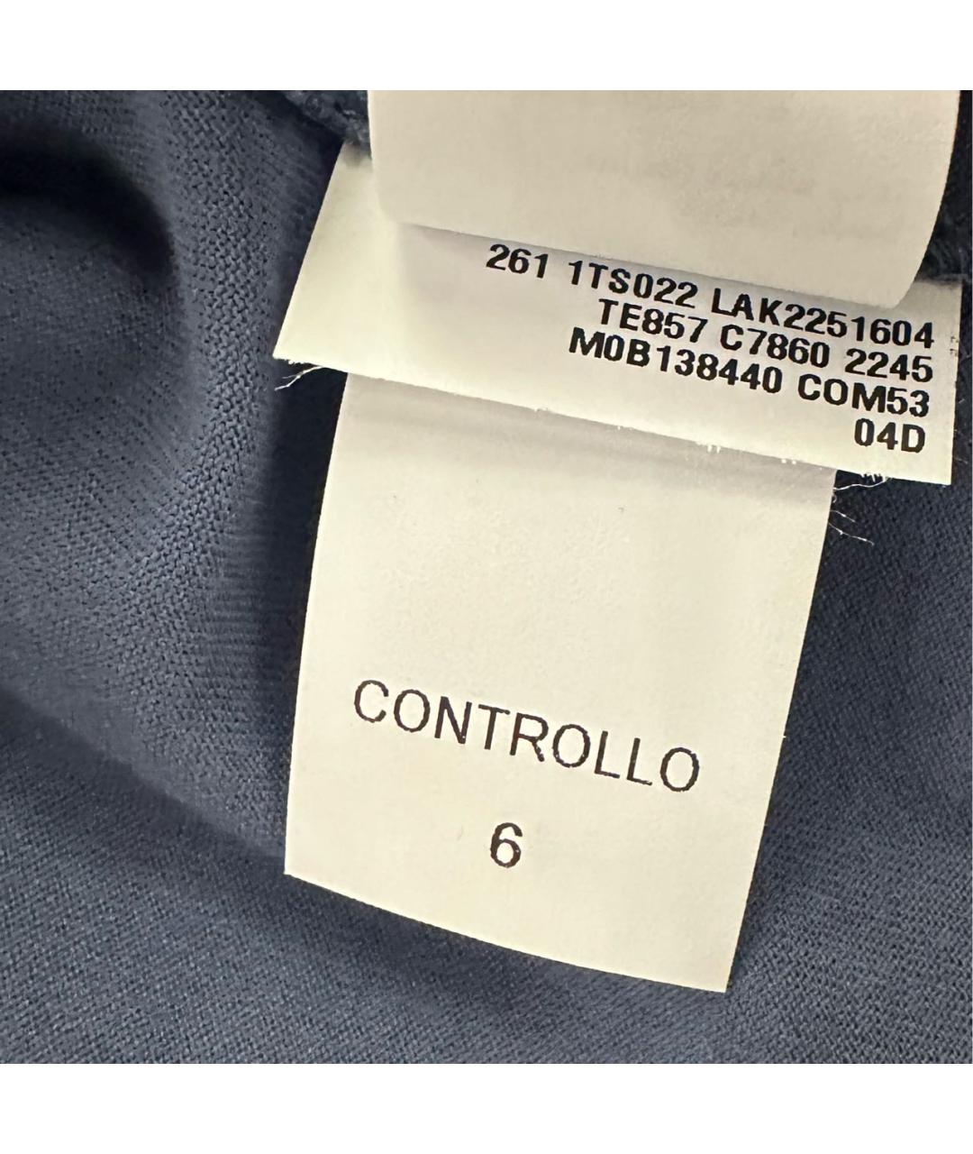 BRUNELLO CUCINELLI Синяя хлопковая футболка, фото 6