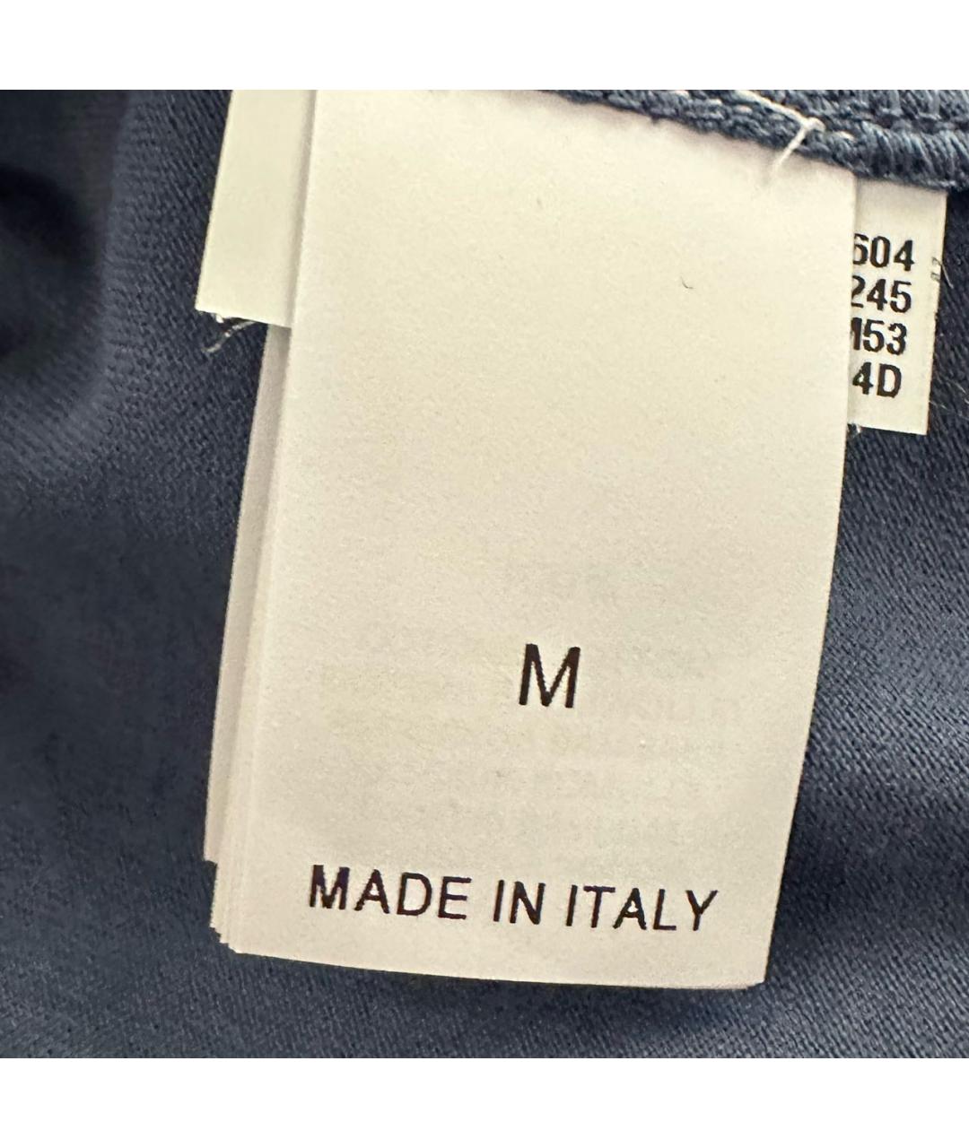 BRUNELLO CUCINELLI Синяя хлопковая футболка, фото 5