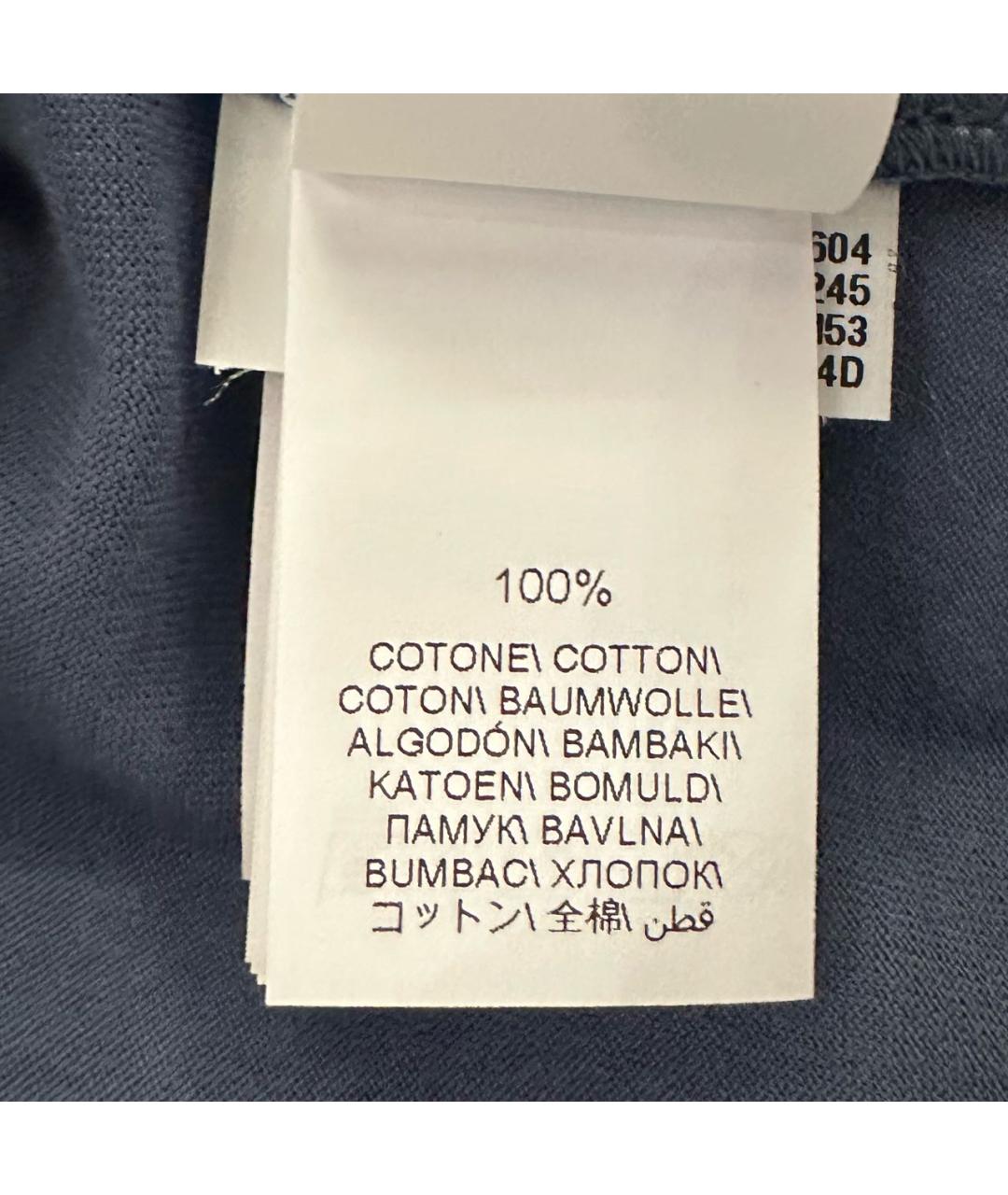 BRUNELLO CUCINELLI Синяя хлопковая футболка, фото 8