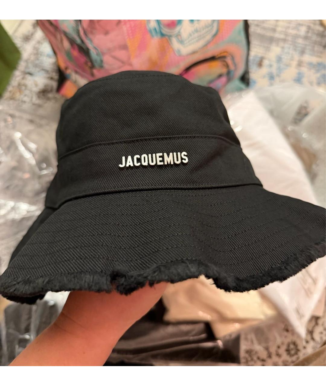 JACQUEMUS Черная хлопковая панама, фото 5