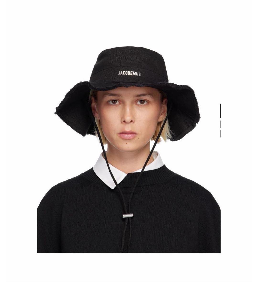 JACQUEMUS Черная хлопковая панама, фото 3