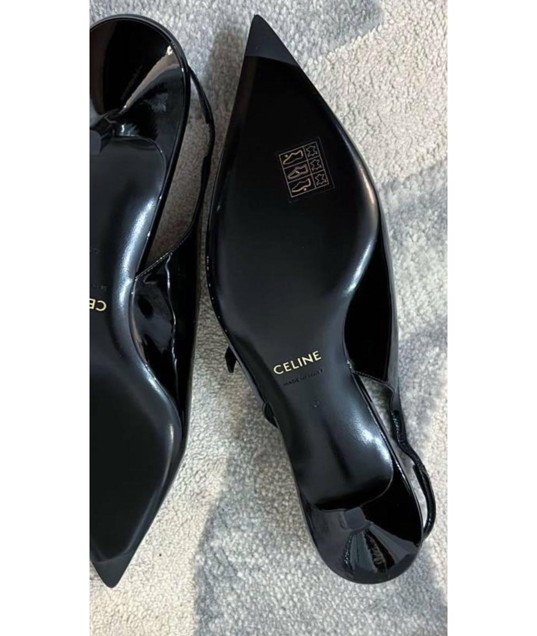 CELINE Черные кожаные туфли, фото 3