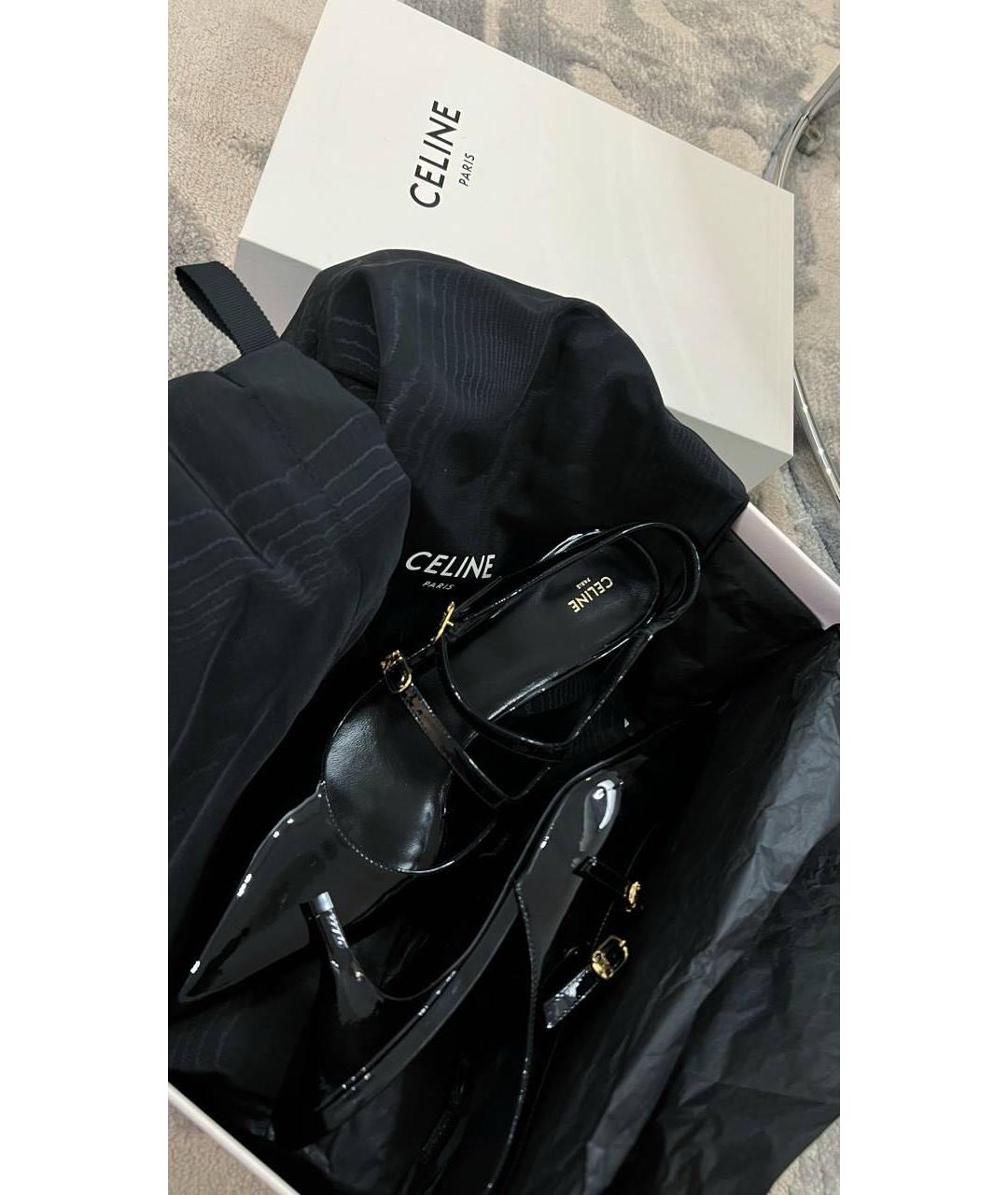 CELINE Черные кожаные туфли, фото 4