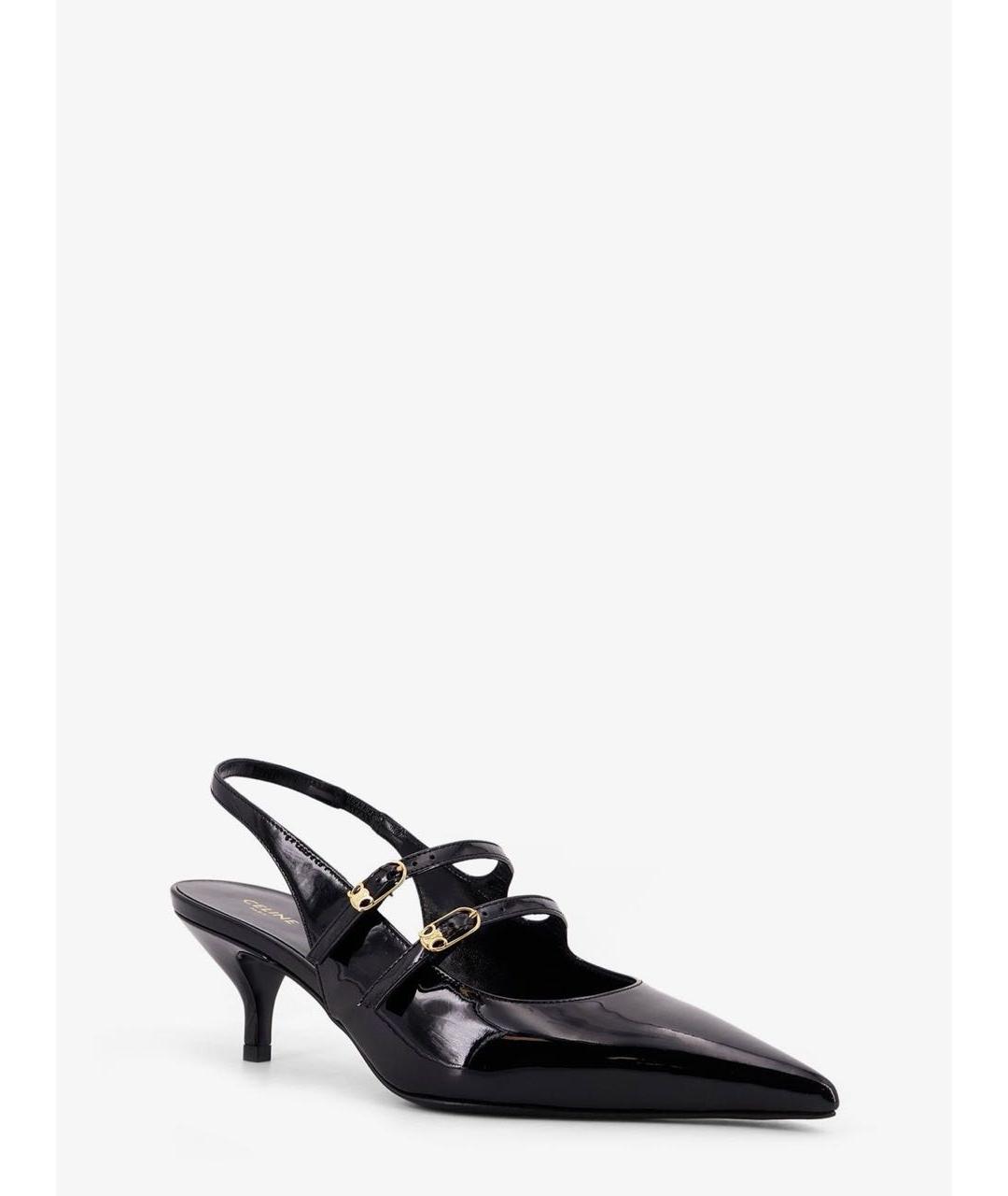 CELINE Черные кожаные туфли, фото 9