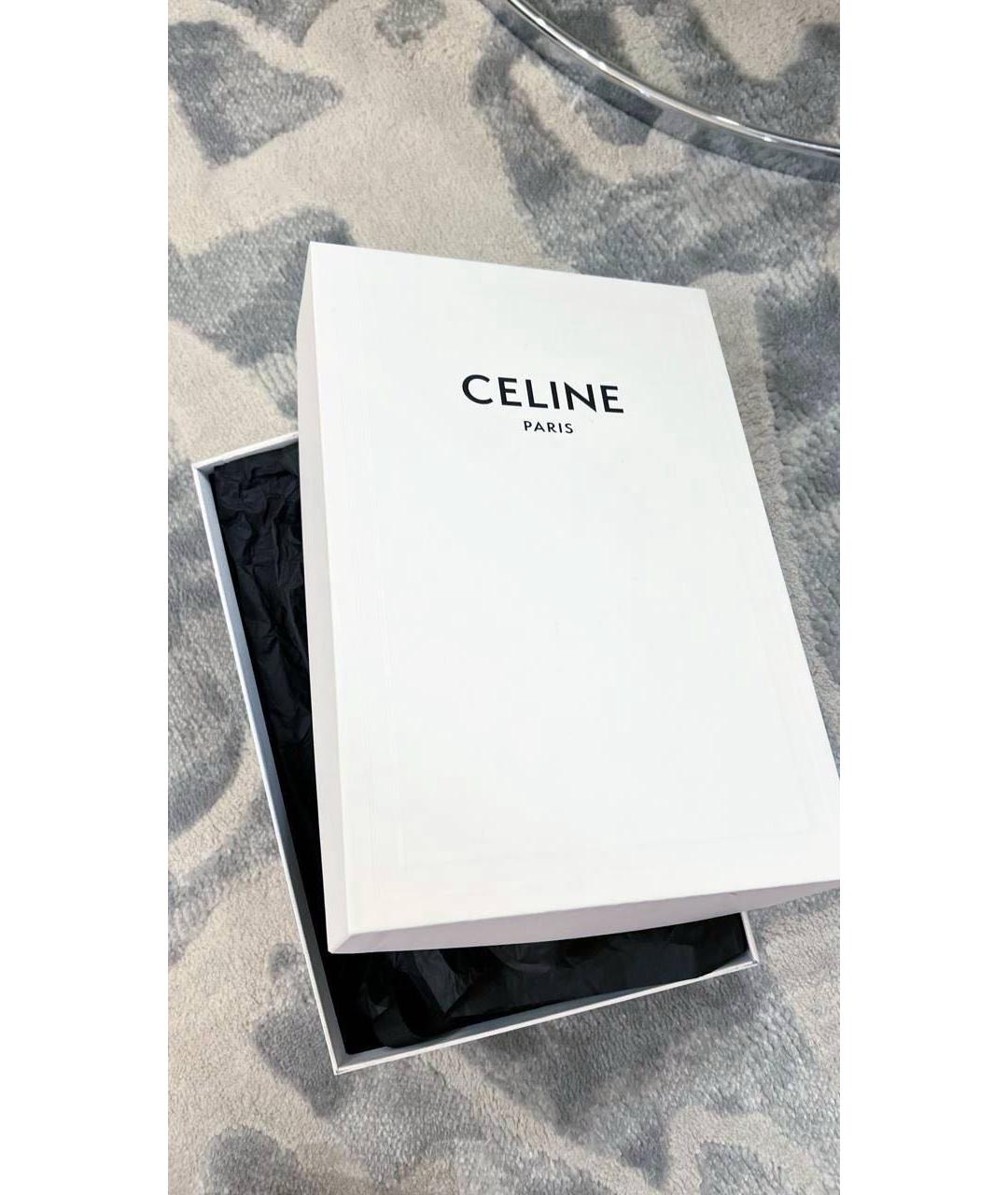 CELINE Черные кожаные туфли, фото 6