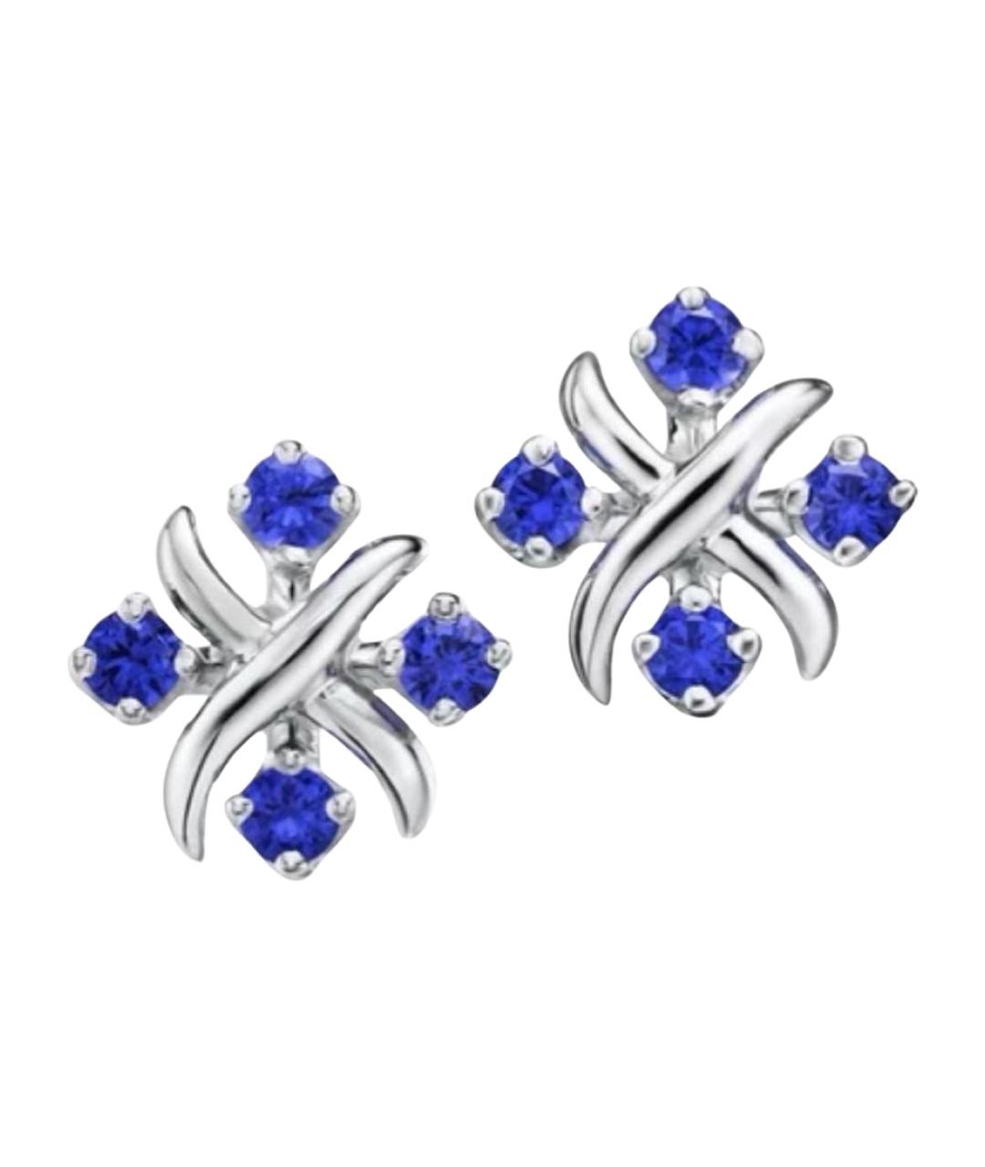 TIFFANY&CO Белые платиновые серьги, фото 1