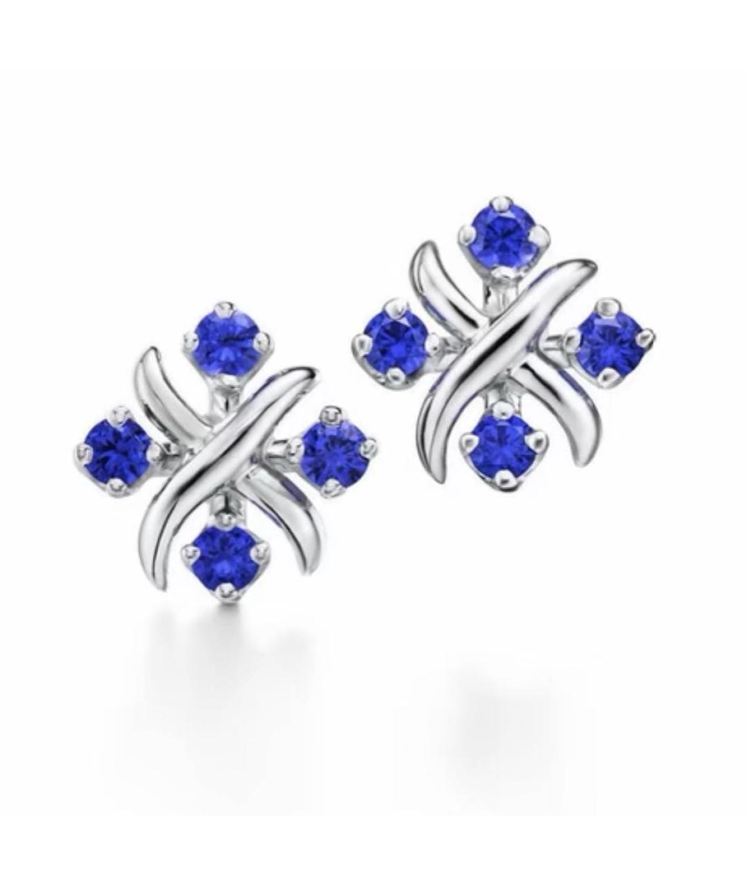 TIFFANY&CO Белые платиновые серьги, фото 8
