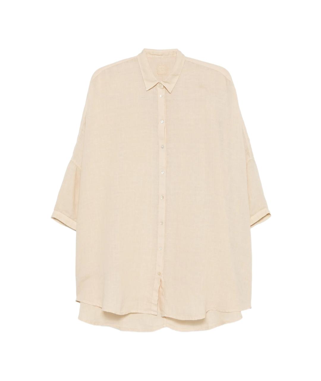 120% LINO Бежевая льняная рубашка, фото 1