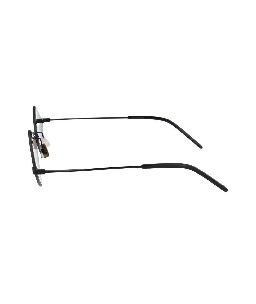 SAINT LAURENT Черные металлические солнцезащитные очки, фото 2