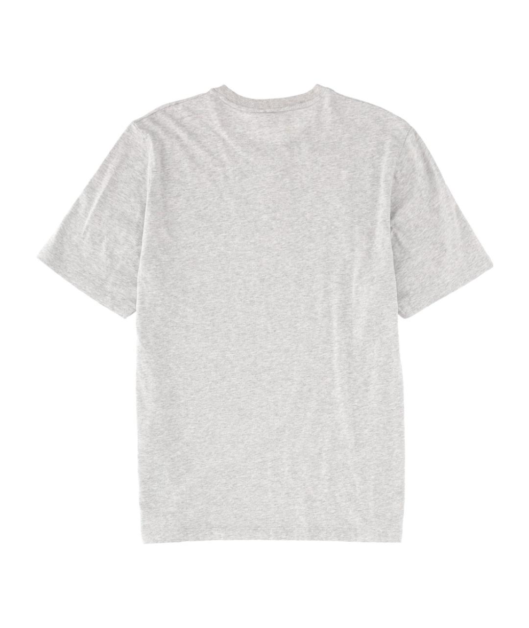 MAISON KITSUNE Серая хлопковая футболка, фото 2