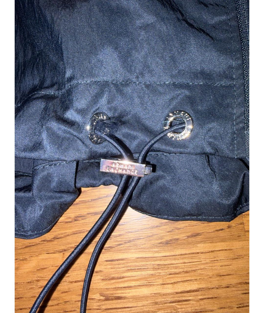 ARMANI EXCHANGE Темно-синий полиэстеровый тренч/плащ, фото 5