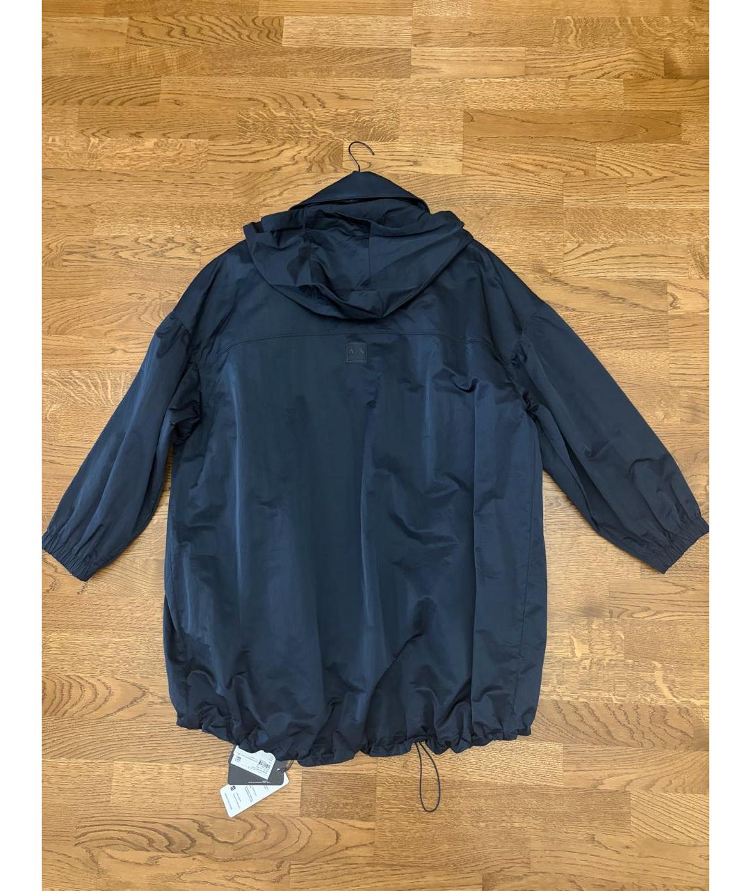 ARMANI EXCHANGE Темно-синий полиэстеровый тренч/плащ, фото 2