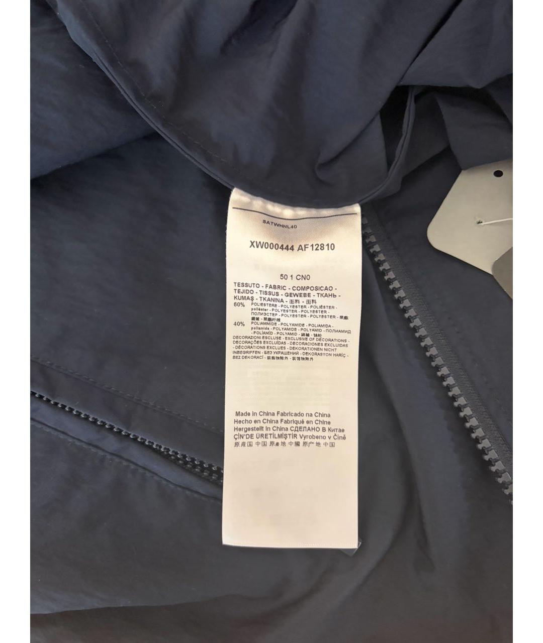 ARMANI EXCHANGE Темно-синий полиэстеровый тренч/плащ, фото 7
