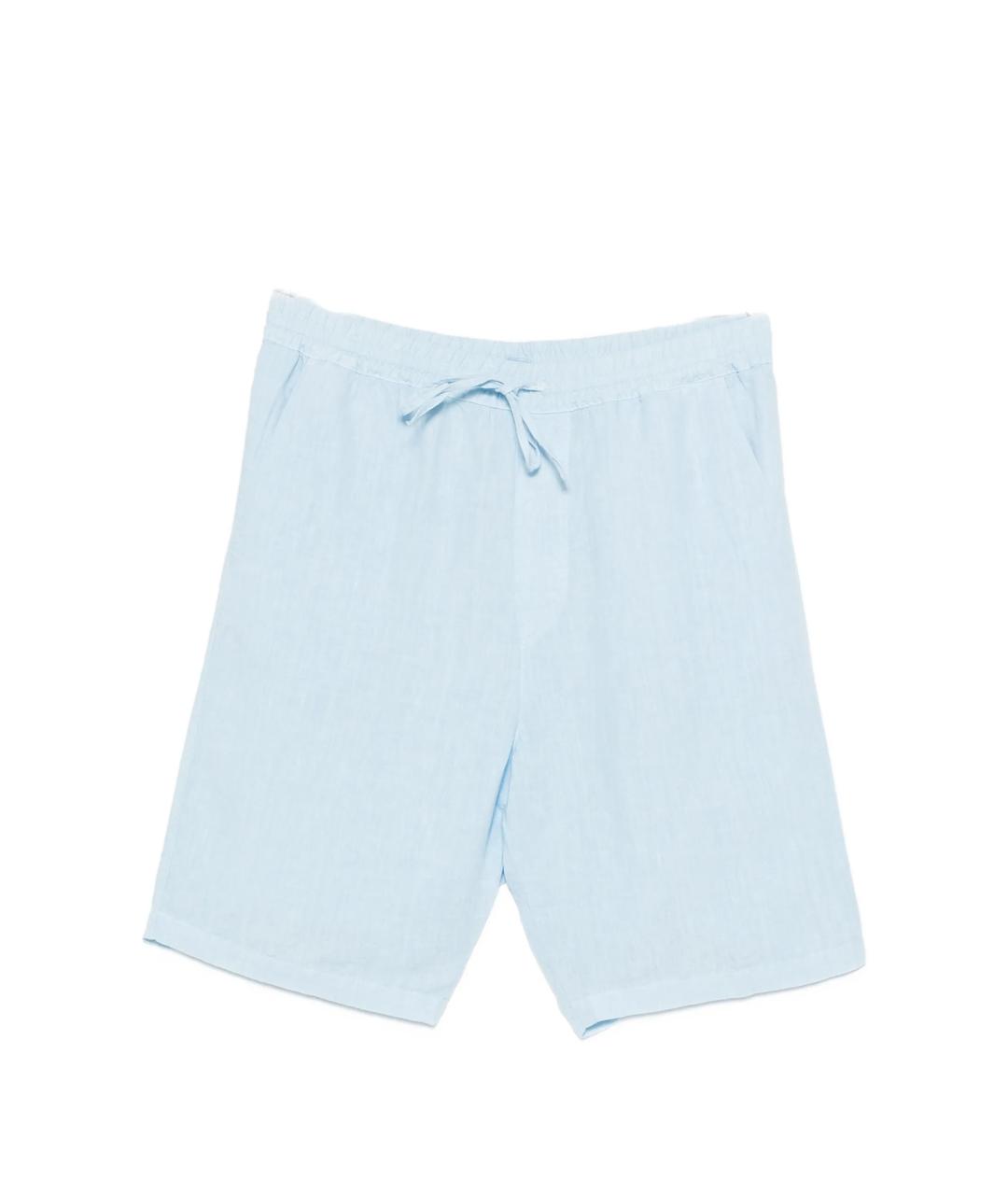 120% LINO Голубые льняные повседневные брюки, фото 1