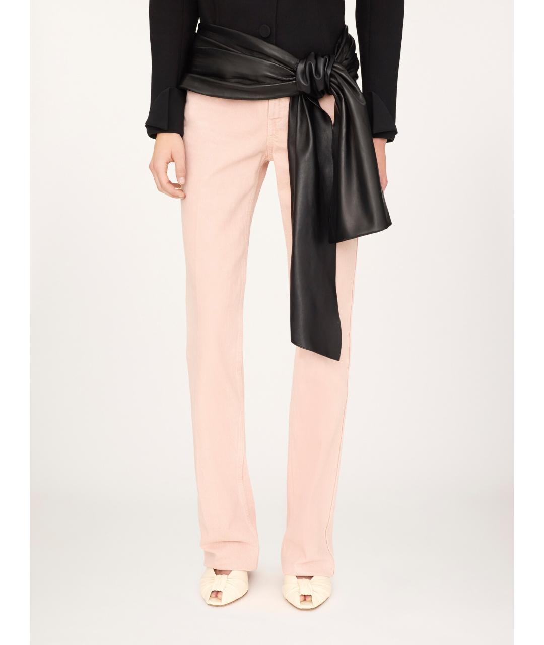 CHLOE Розовые хлопковые прямые джинсы, фото 3