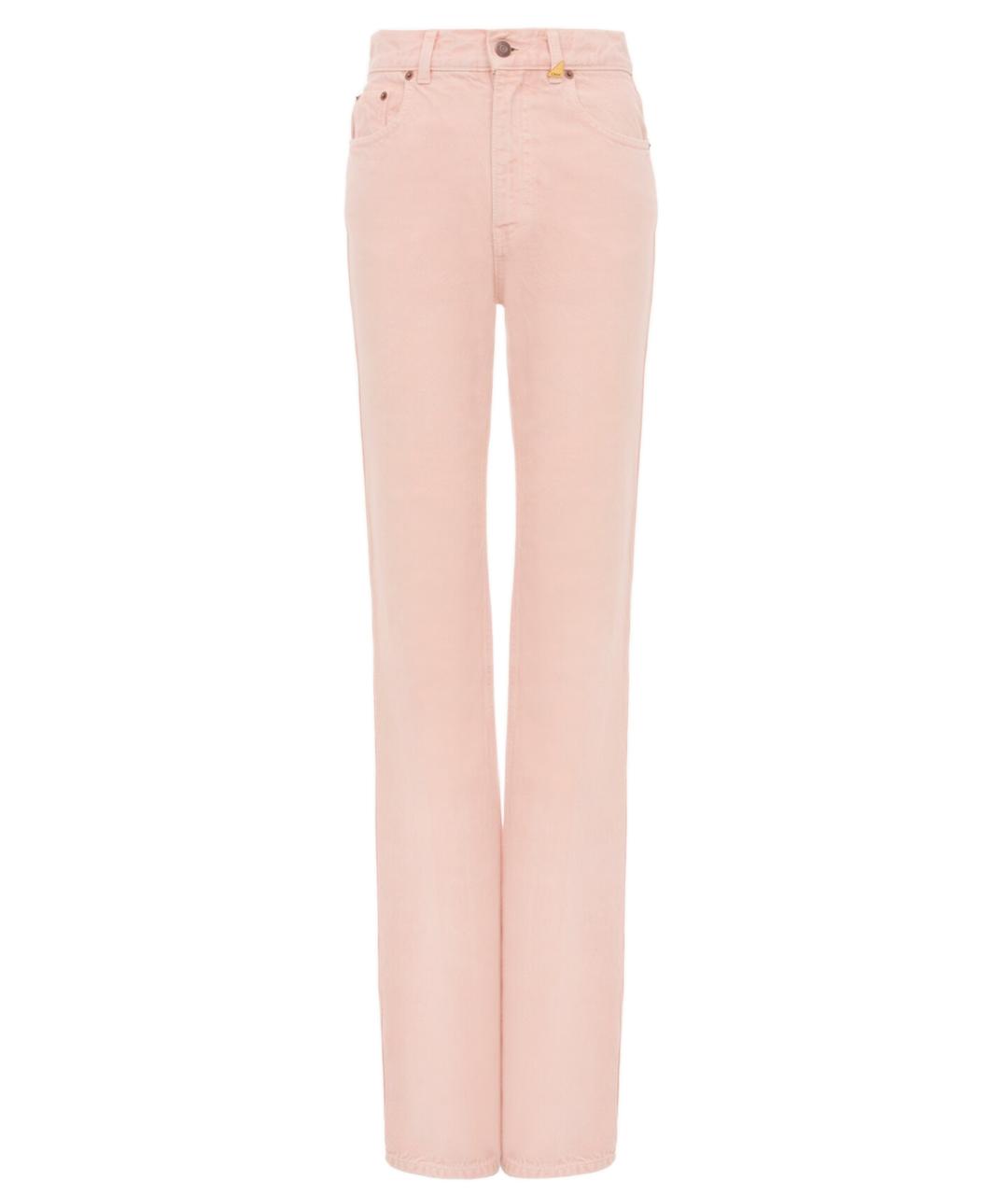 CHLOE Розовые хлопковые прямые джинсы, фото 1