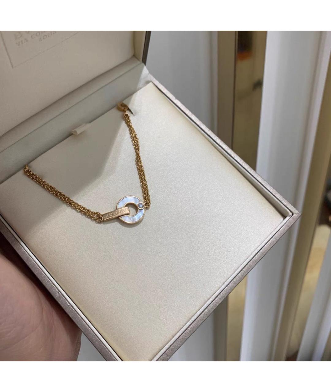 BVLGARI Белый браслет из розового золота, фото 4