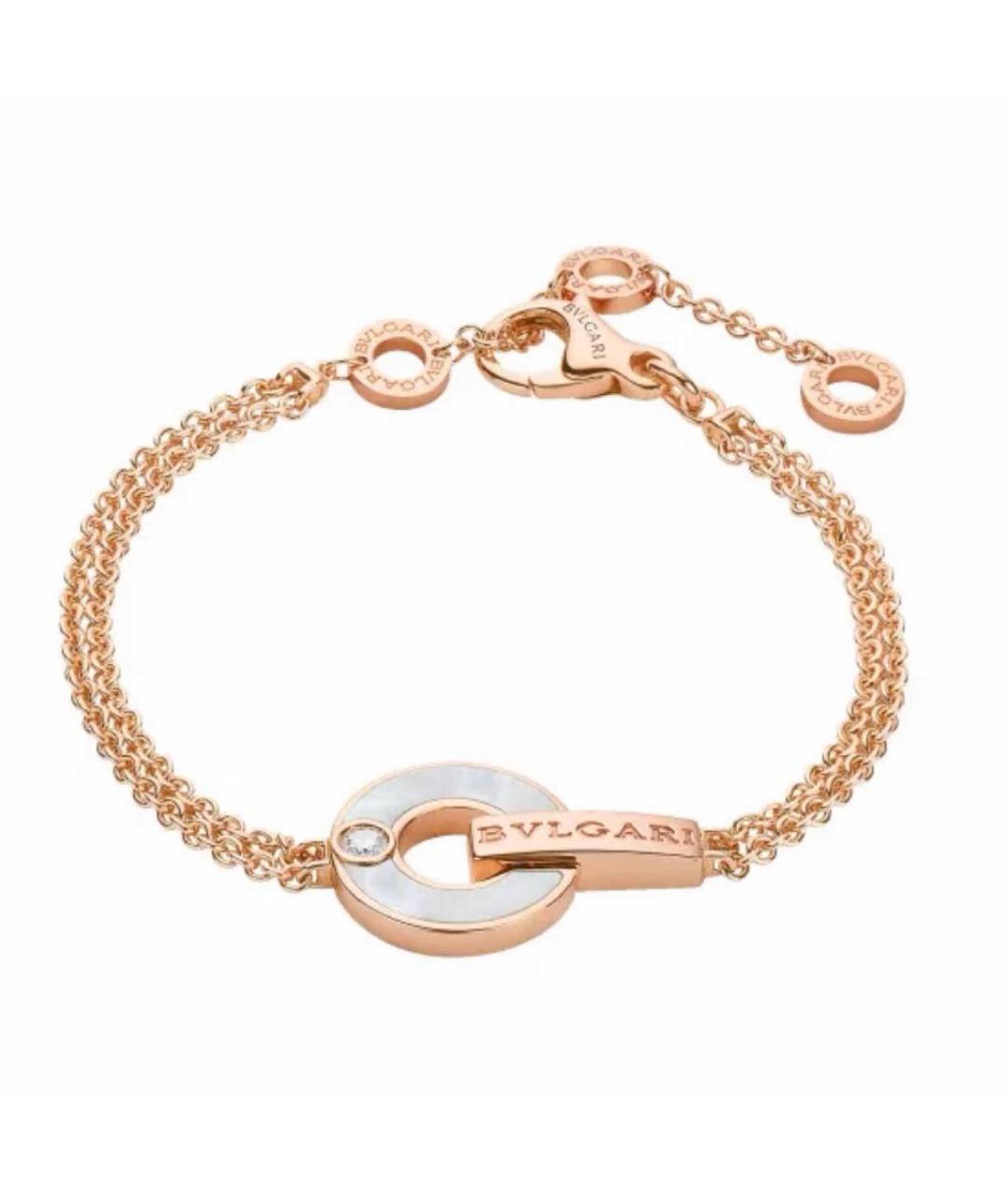 BVLGARI Белый браслет из розового золота, фото 6