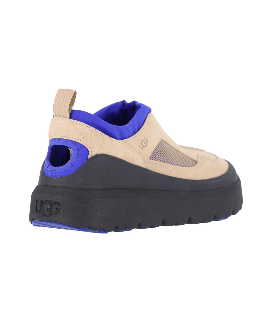 UGG AUSTRALIA Бежевые синтетические низкие кроссовки / кеды, фото 4