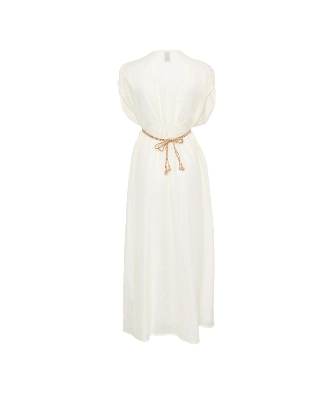 120% LINO Белое льняное платье, фото 2