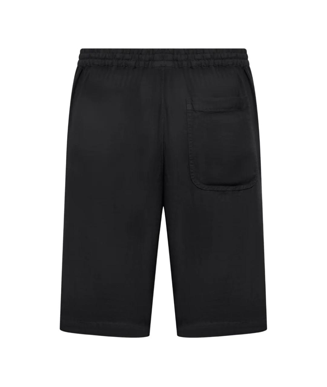 120% LINO Черные льняные шорты, фото 2