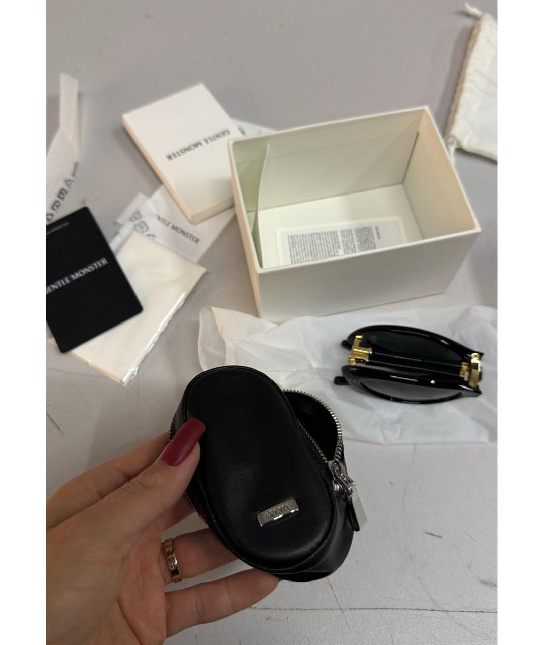 GENTLE MONSTER Черные пластиковые солнцезащитные очки, фото 6