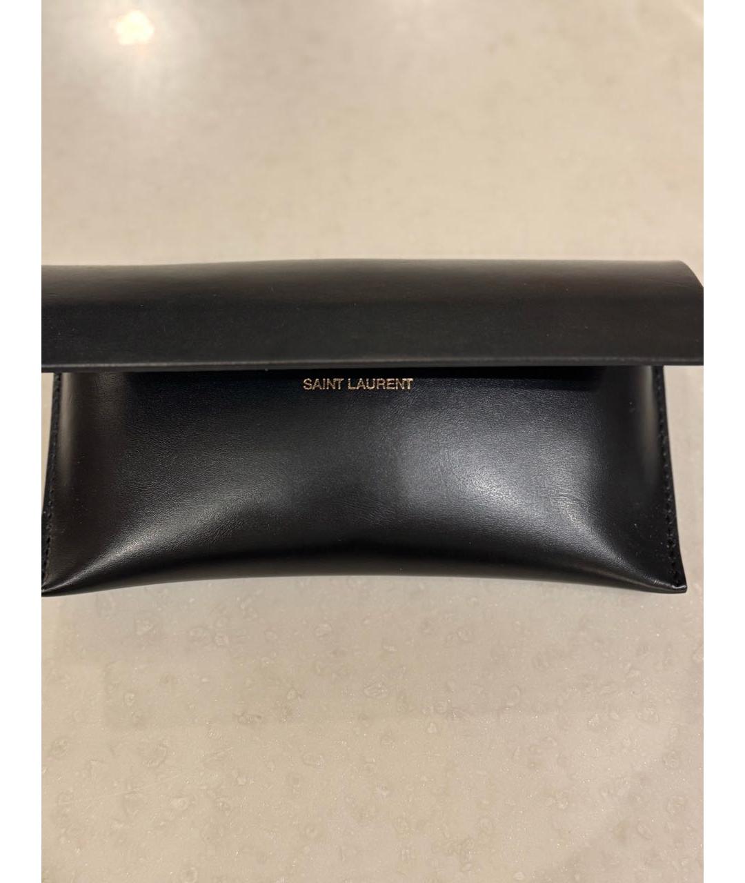 SAINT LAURENT Черные пластиковые солнцезащитные очки, фото 4