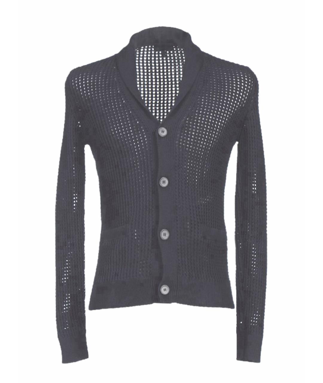 LANVIN Темно-синий хлопковый кардиган, фото 1