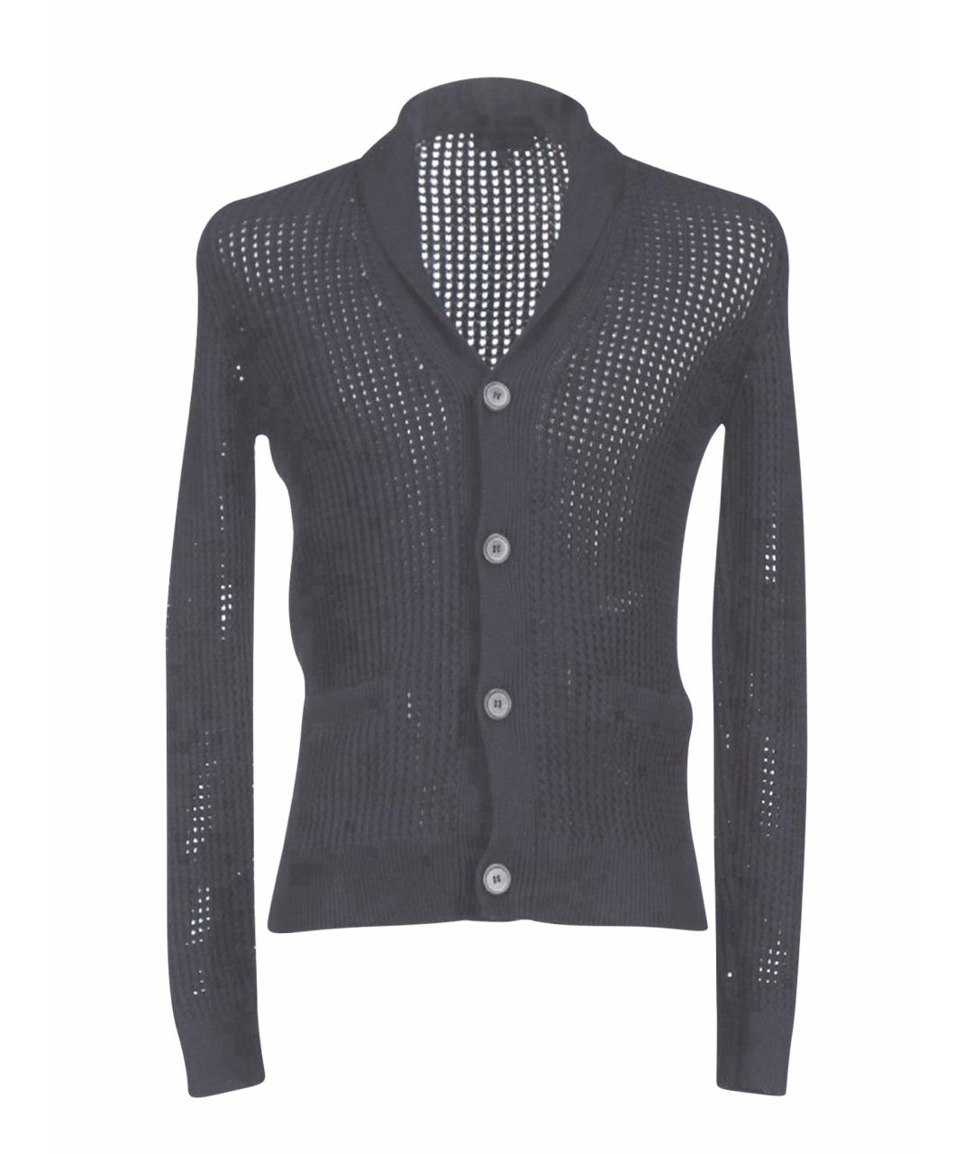 LANVIN Темно-синий хлопковый кардиган, фото 4